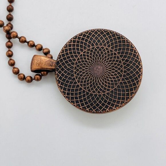 Paris Emblem Necklace with Dog Tag Motif and Chain Copper Color 12" Chain - Picture 7 of 7